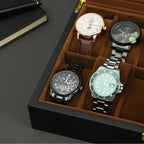 Rangement élégant de 12 montres en similicuir