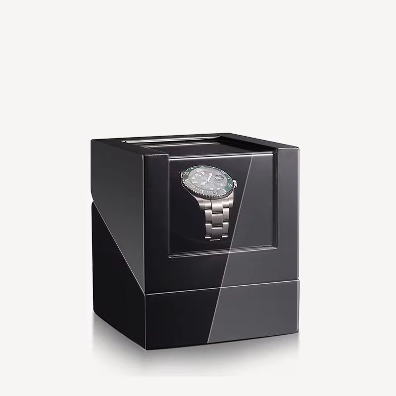 Écrin bois avec remontoir pour montre automatique