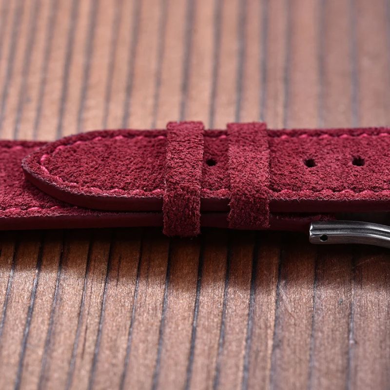 Bracelet de montre en daim, vue de dos