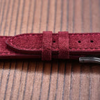 Bracelet de montre en daim, vue de dos