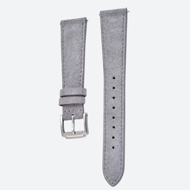 Bracelet de montre en daim au poignet
