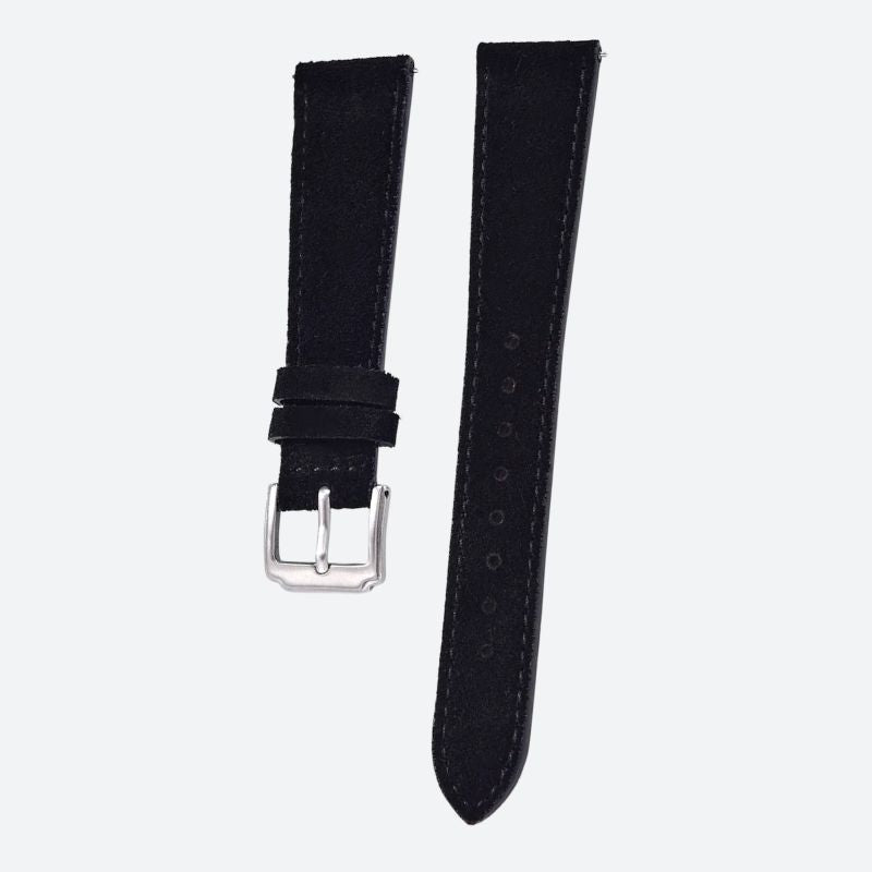 Bracelet daim et acier, gros plan