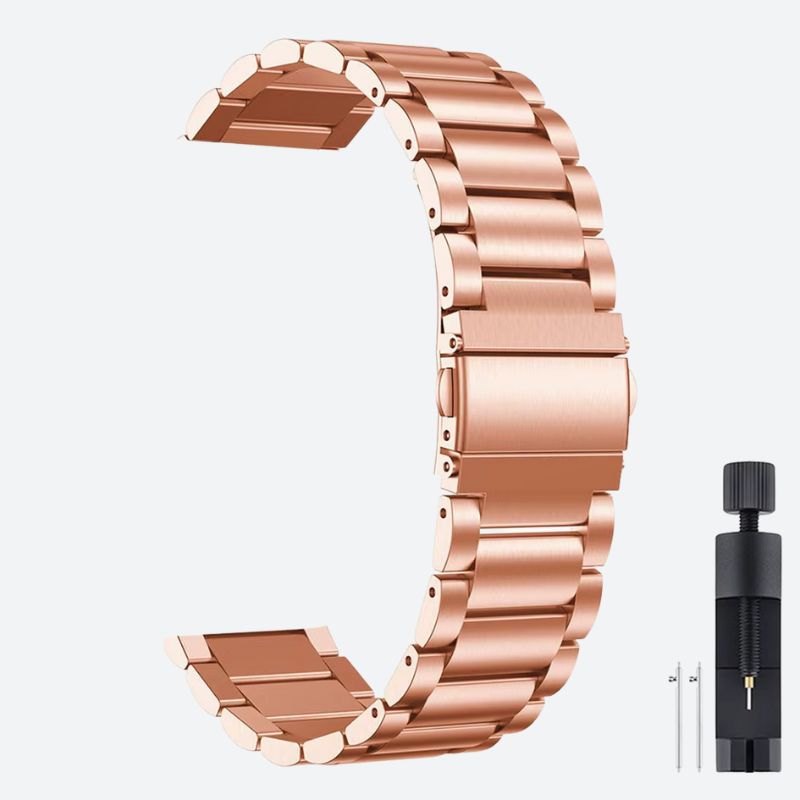Détail des maillons en acier du bracelet connecté