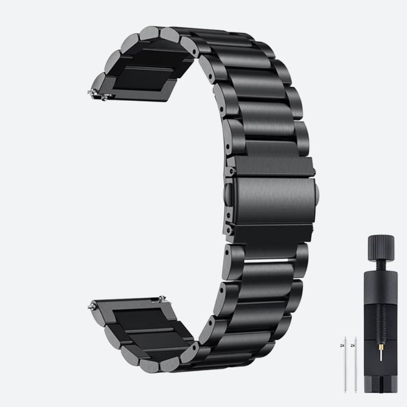Fermoir papillon du bracelet montre connectée acier