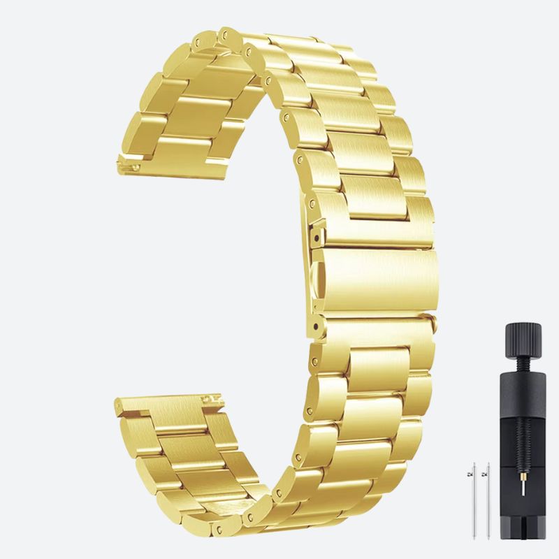 Bracelet montre connectée acier, vue de dos