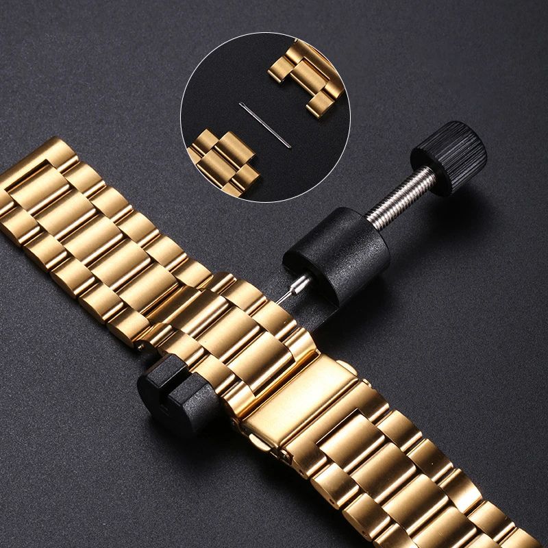 Bracelet connecté acier inoxydable, gros plan