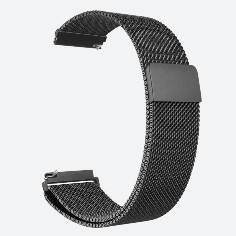 Bracelet montre connectée milanais au poignet