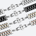 Bracelet montre connectée métal, vue de dos