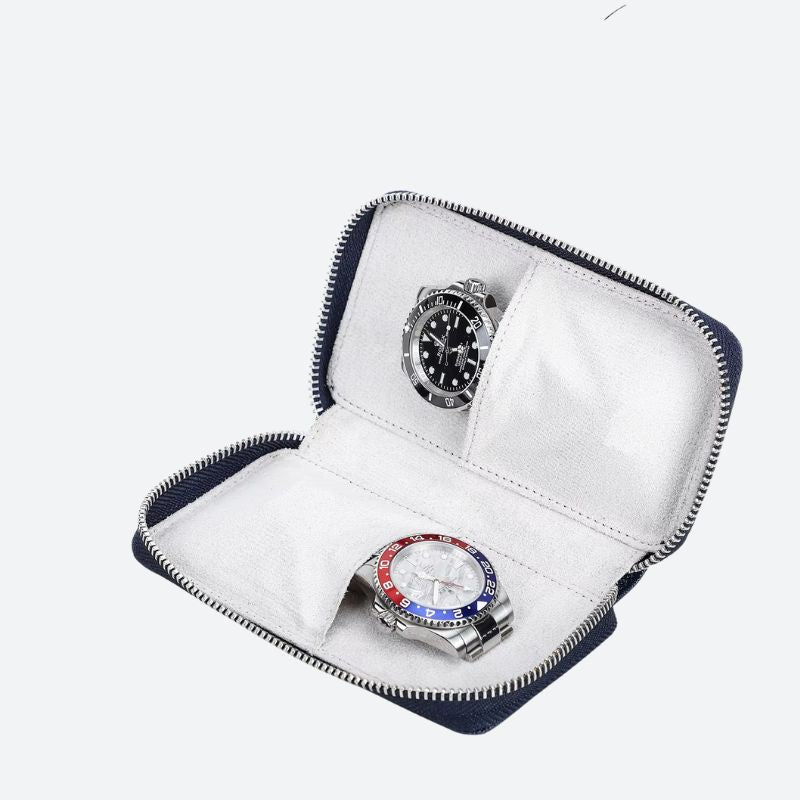 Étui à montre 2 compartiments compact