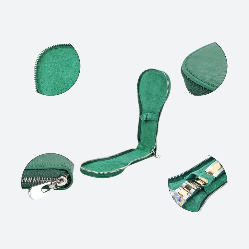 Étui à montre en cuir Saffiano élégant