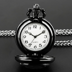 Montre à gousset homme à bouton poussoir, couvercle ouvert