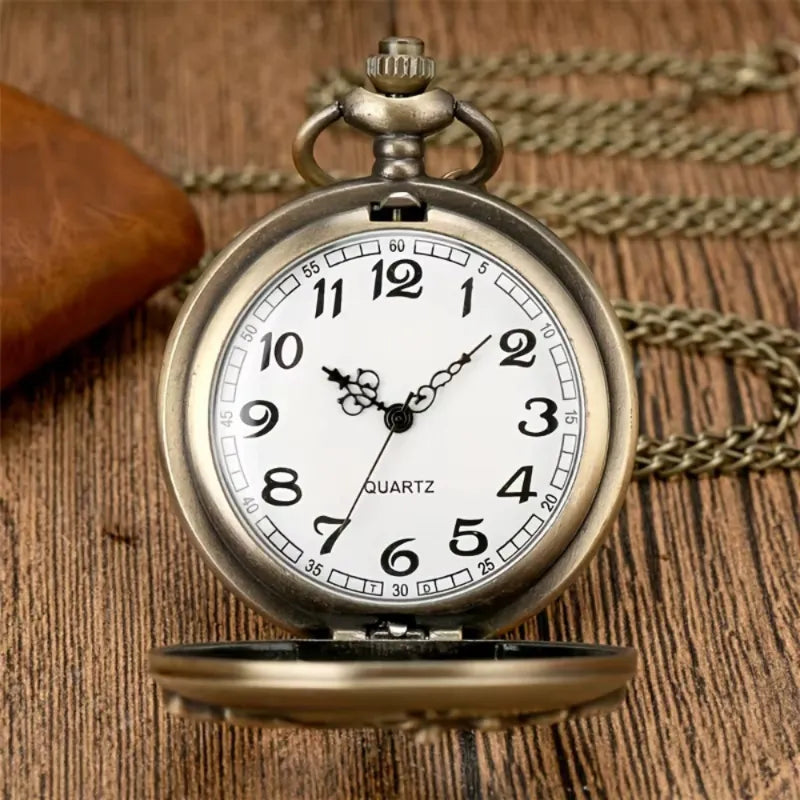 Montre à gousset homme steampunk, couvercle ouvert