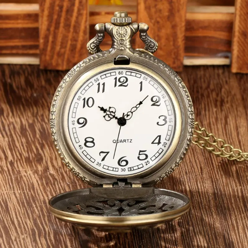 Montre à gousset homme Kraken, couvercle ouvert
