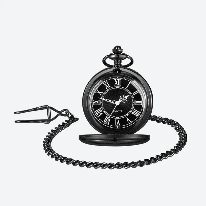 Montre à gousset homme vintage chiffres romains, vue de face