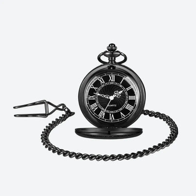 Montre à gousset homme vintage chiffres romains, vue de face