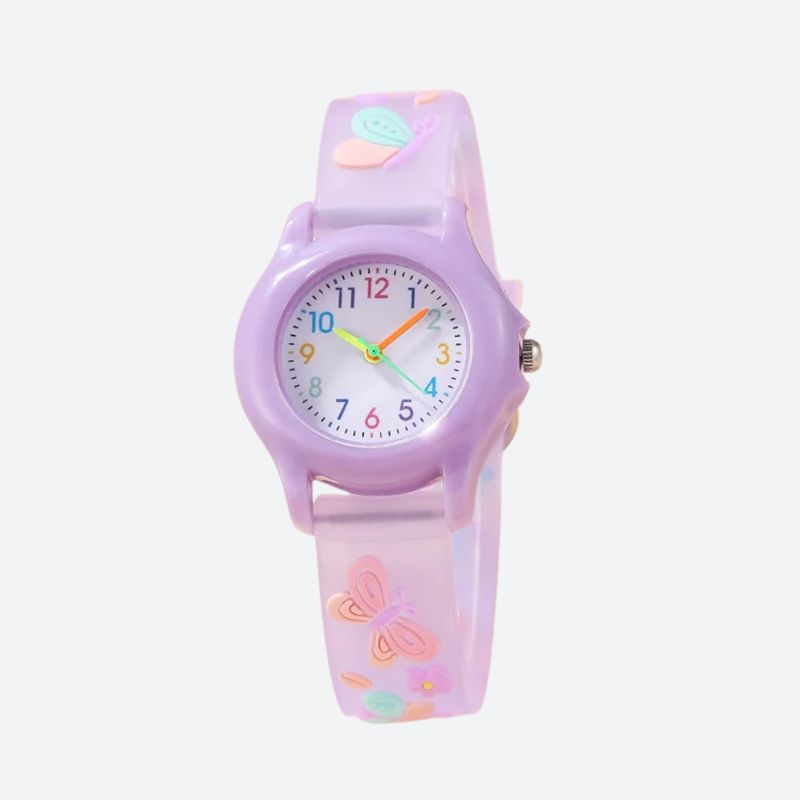 Bracelet papillons coloré de la montre enfant
