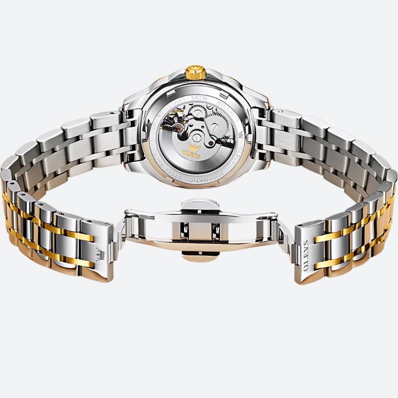 Bracelet bicolore de la montre automatique femme