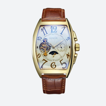 Montre Automatique Femme Cadran Squelette Phases Lunaires