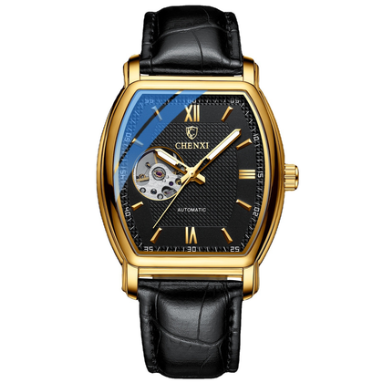Montre Automatique Homme Boîtier Tonneau Mouvement Apparent