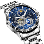 Détail du cadran galaxie de la montre automatique homme
