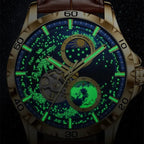 Montre automatique homme galaxie bracelet cuir