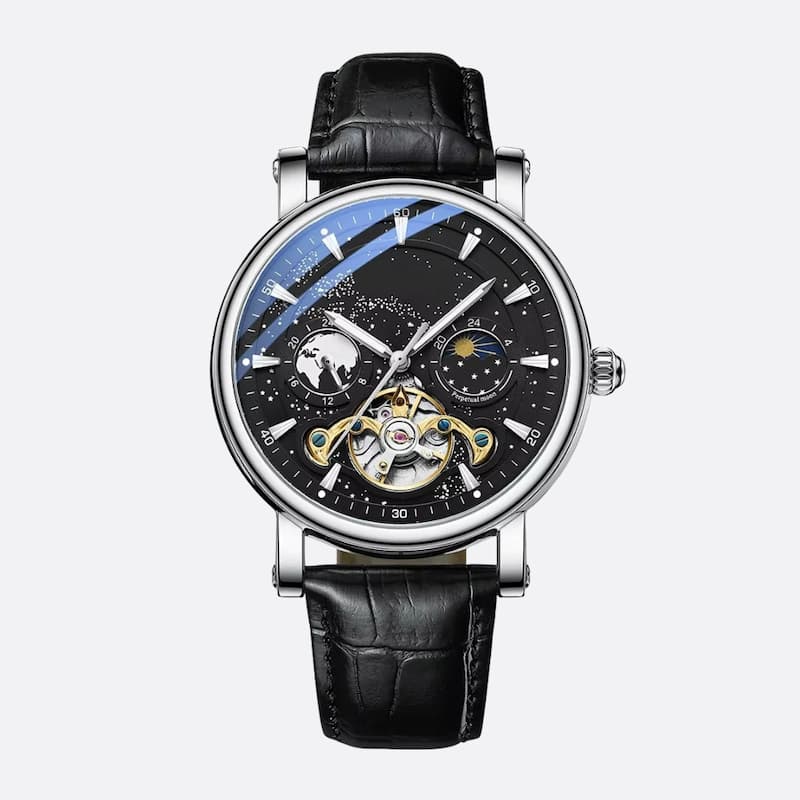 Cadran lumineux de la montre automatique homme céleste