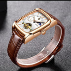 Montre automatique homme tonneau au poignet