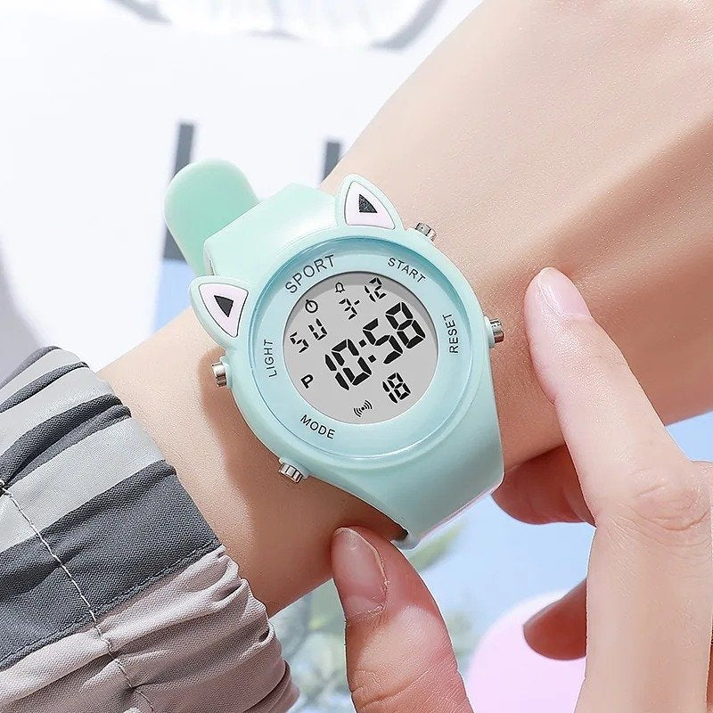 Montre enfant chat et licorne, cadeau fille