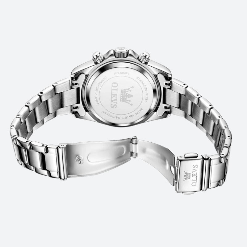 Compteurs du cadran de la montre chronographe femme
