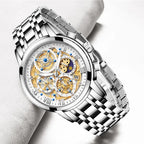 Montre Chronographe Femme Cadran Texturé & Bracelet Métallique - vue 6 - Montrelio