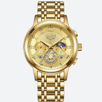 Montre Chronographe Femme Dorée Phase Lunaire - vue 1 - Montrelio