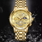 Montre Chronographe Femme Dorée Phase Lunaire - vue 4 - Montrelio