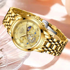 Montre Chronographe Femme Dorée Phase Lunaire - vue 7 - Montrelio