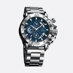 Montre Chronographe Homme Acier Inoxydable Design Vertical - vue 1 - Montrelio