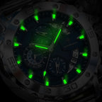 Montre Chronographe Homme Acier Inoxydable Design Vertical - vue 7 - Montrelio