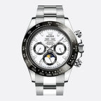 Montre Chronographe Homme Acier Inoxydable Moon Phase - vue 1 - Montrelio