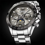 Montre Chronographe Homme Acier Inoxydable Moon Phase - vue 5 - Montrelio