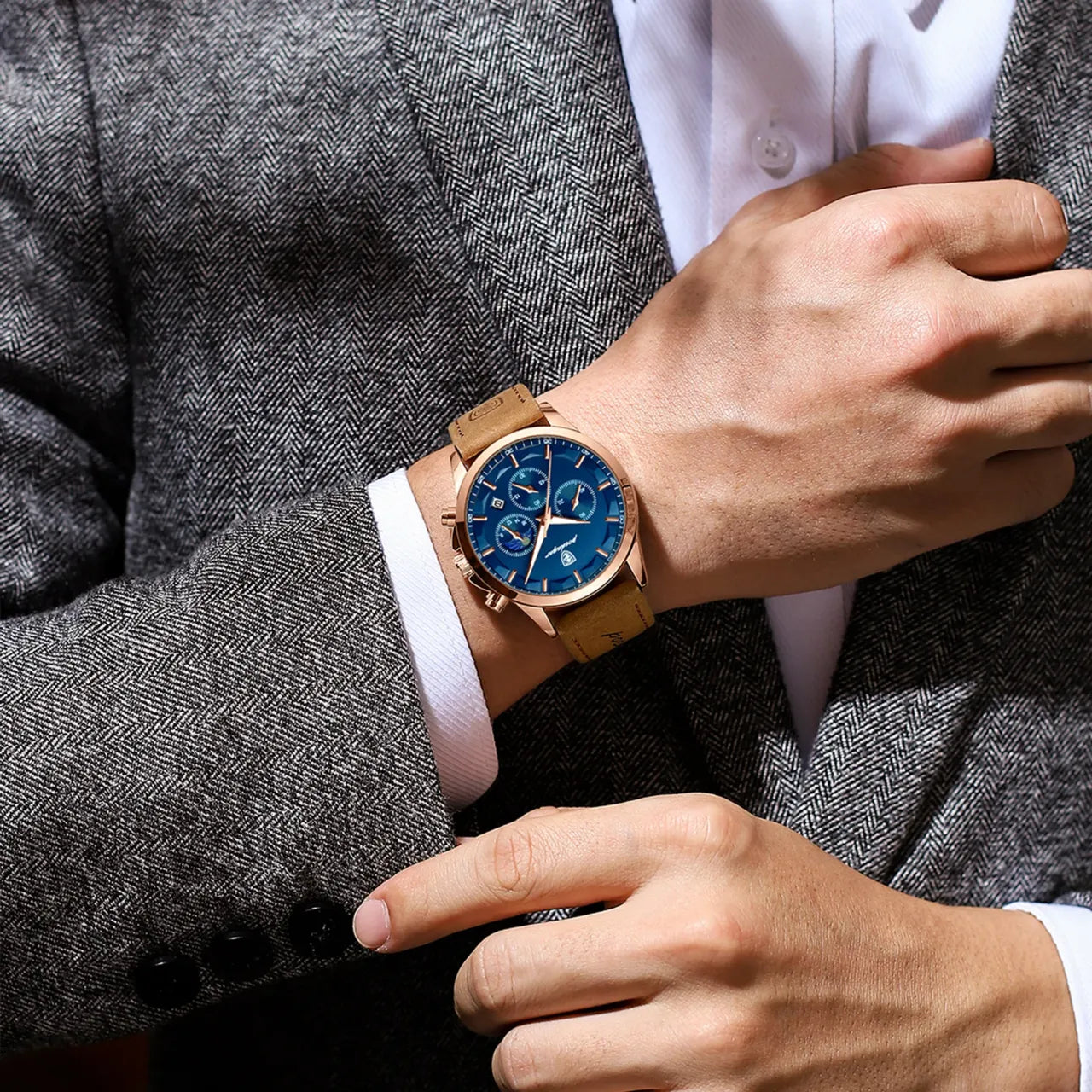 Montre Chronographe Homme Style Business Décontracté - vue 8 - Montrelio