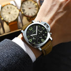Montre Chronographe Vintage Homme Style Aviateur - vue 2 - Montrelio