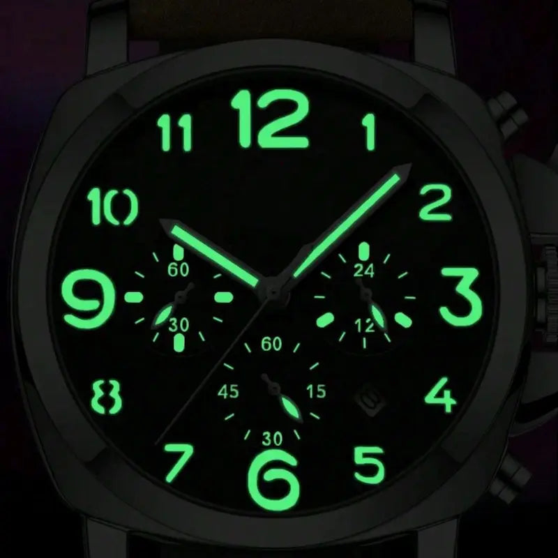Montre Chronographe Vintage Homme Style Aviateur - vue 4 - Montrelio