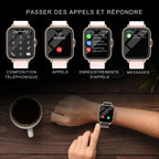 Montre Connectée Femme au Cadran Doré et Couronne Tactile - vue 4 - Montrelio