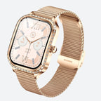 Montre Connectée Femme Cadran Rose Doré à Strass - vue 1 - Montrelio