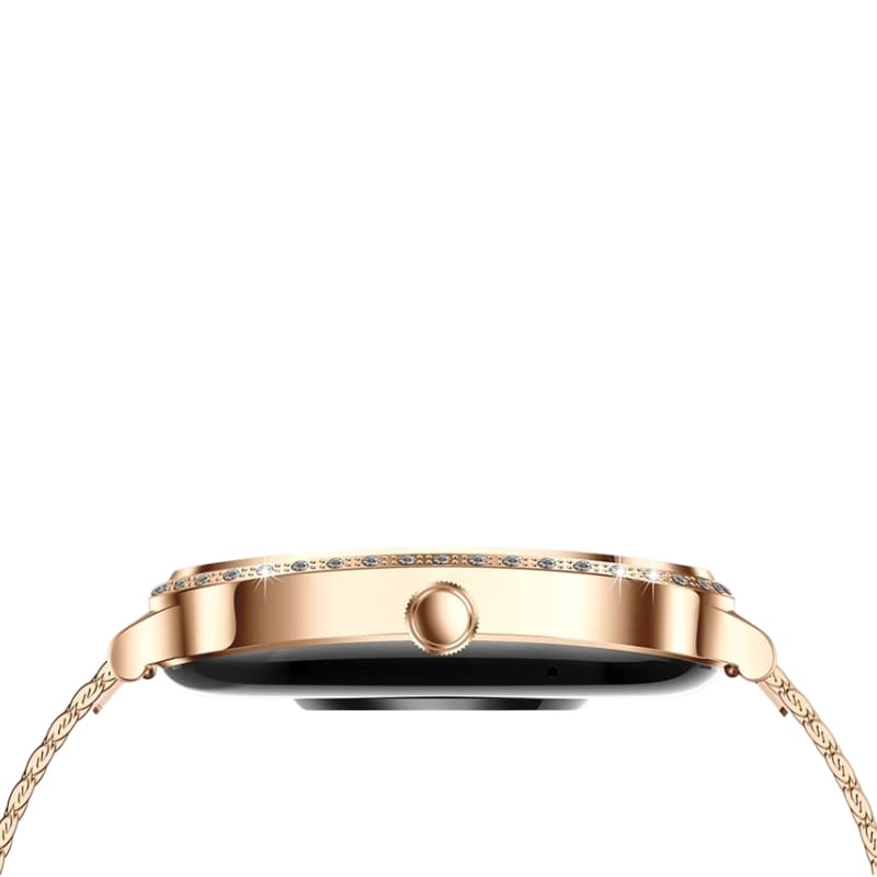 Montre Connectée Femme Cadran Rose Doré à Strass - vue 7 - Montrelio