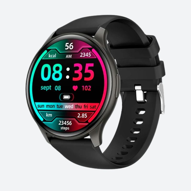 Montre Connectée Femme Écran AMOLED et Bracelet Silicone - vue 1 - Montrelio