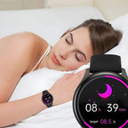 Montre Connectée Femme Écran AMOLED et Bracelet Silicone - vue 2 - Montrelio