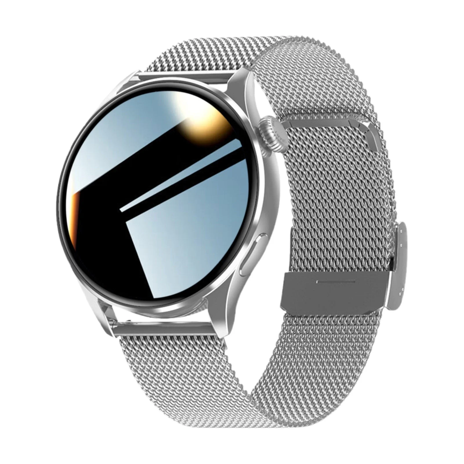 Montre Connectée Femme Maille Rose et Écran AMOLED - vue 2 - Montrelio