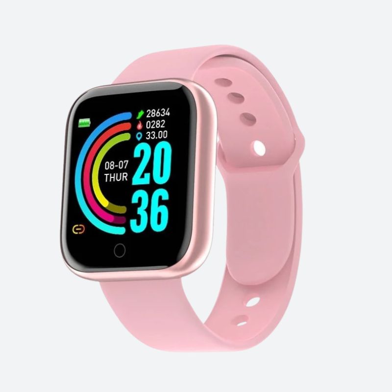 Montre Connectée Femme Rose Bluetooth & Suivi Santé - vue 1 - Montrelio