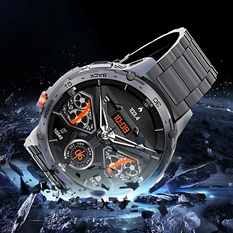 Montre connectée homme avec appel Bluetooth et assistant vocal - vue 2 - Montrelio