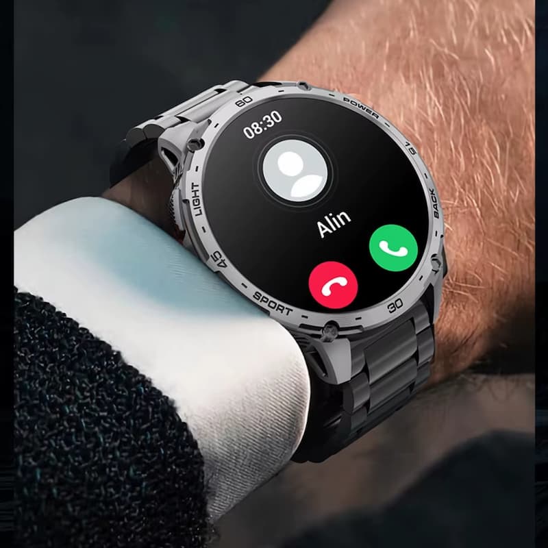 Montre connectée homme avec appel Bluetooth et assistant vocal - vue 4 - Montrelio