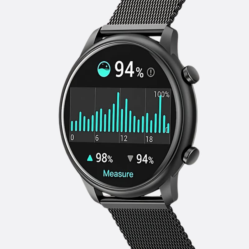 Montre connectée homme écran 1,39" avec appels Bluetooth et suivi santé - vue 1 - Montrelio